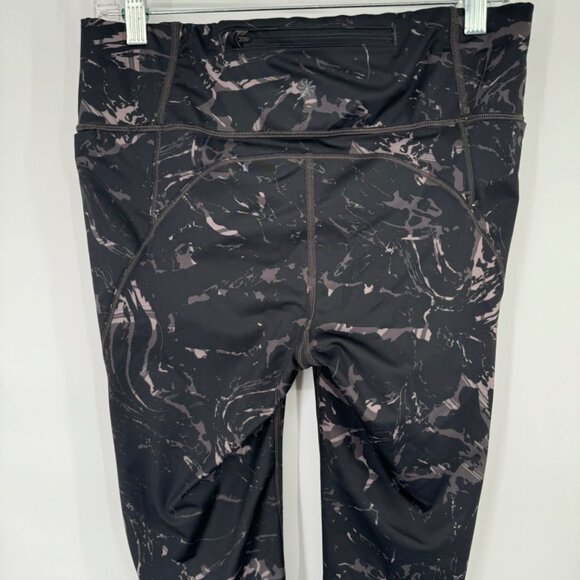 Athleta Black Marble Print Leggings M - Picture 8 of 14
